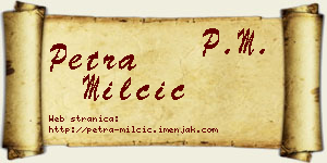 Petra Milčić vizit kartica